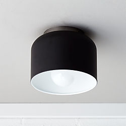 bell black flush mount lamp