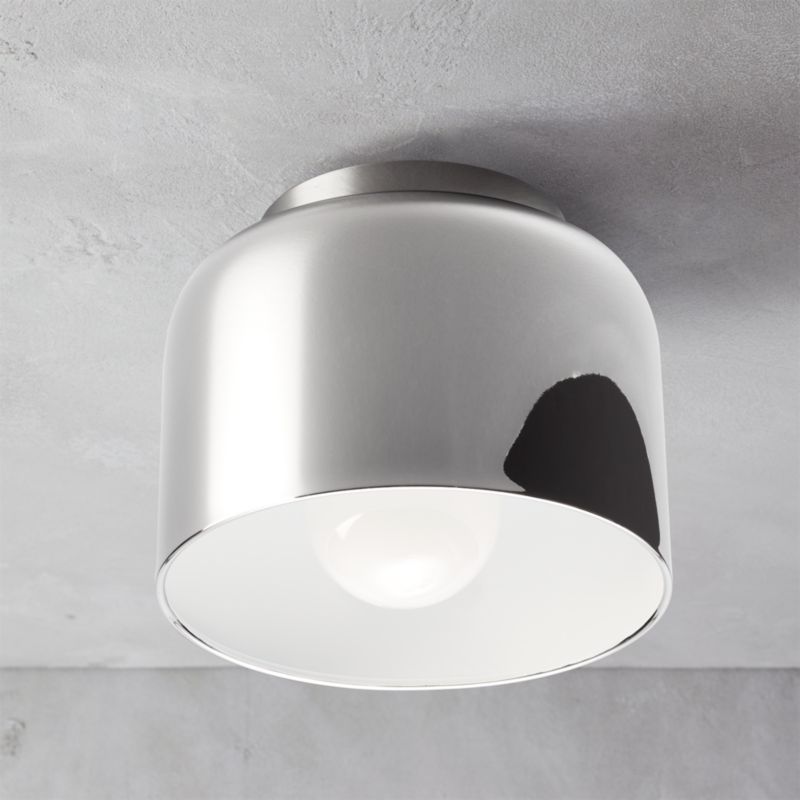 bell chrome flush mount lamp CB2