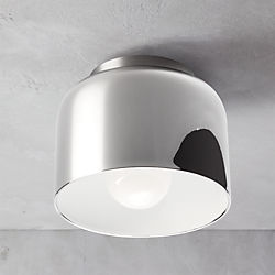 bell chrome flush mount lamp