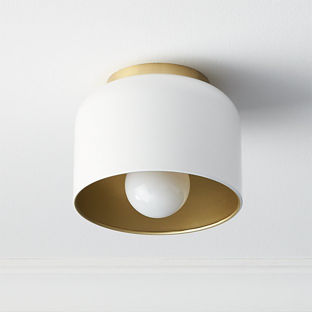 bell white flush mount lamp