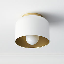 bell white flush mount lamp
