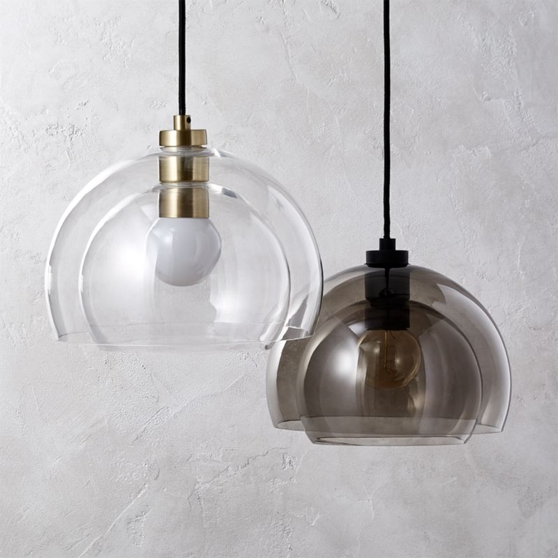 Bella Clear Double Glass Pendant Light