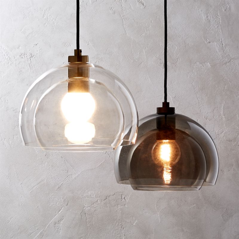 Bella Clear Double Glass Pendant Light