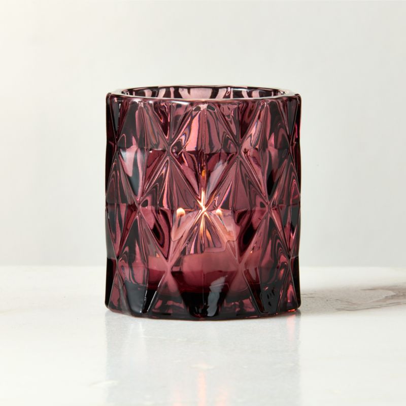 Poe White Alabaster Tealight Candle Holder 3"