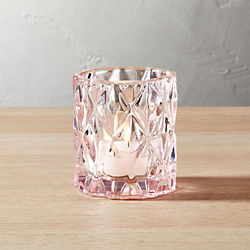 betty pink tea light candle holders set of six