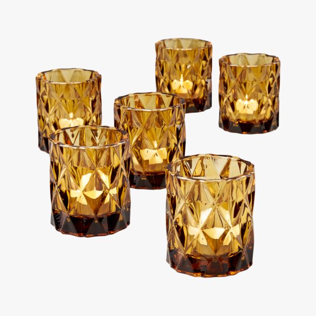 set of 6 betty tea light candle holders in candle holders + Reviews CB2