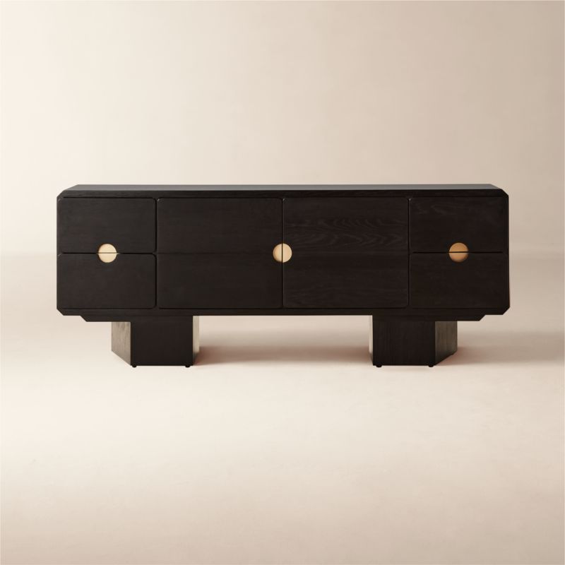 Elettra 68" Carved Mango Wood Credenza