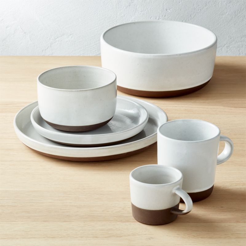 black clay dinnerware CB2