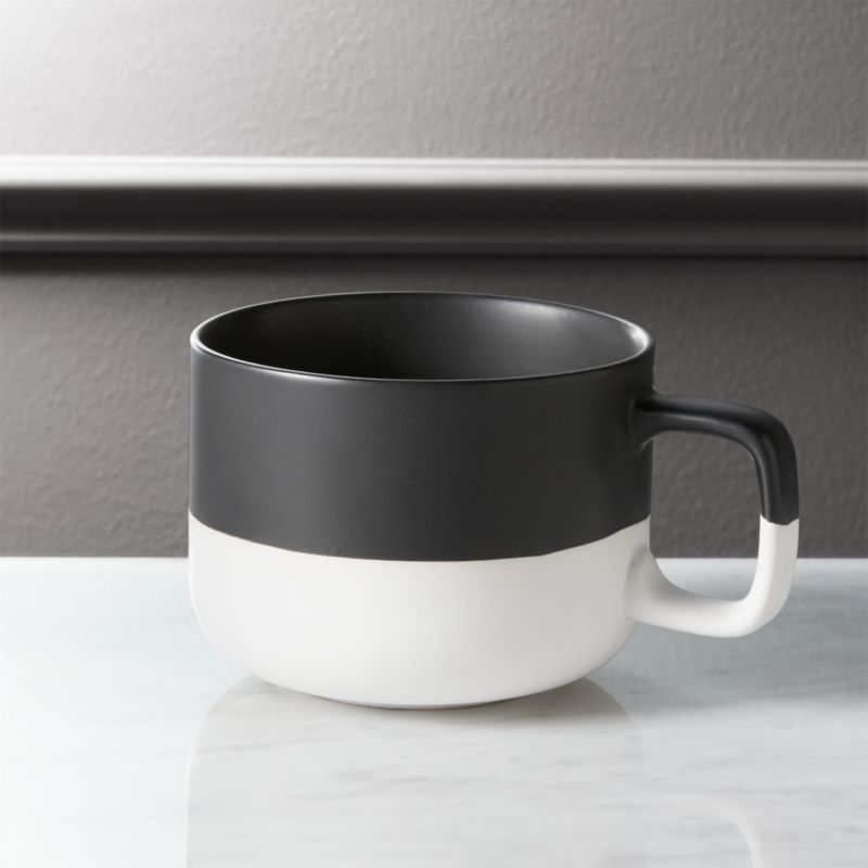 Dip Black and White Coffee Mug + Reviews | CB2