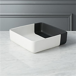 black dip serving bowl