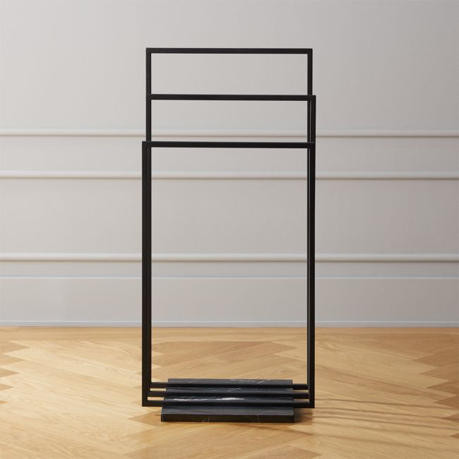 CB2 - October Catalog 2020 - Black Marble Towel Rack