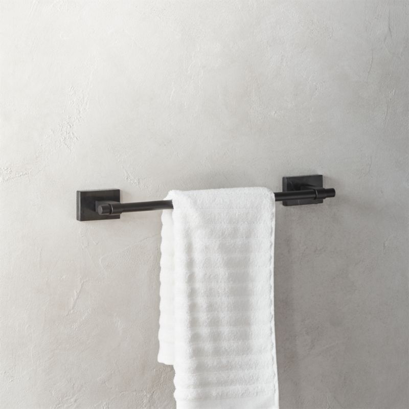 Black Marble Towel Bar 30"