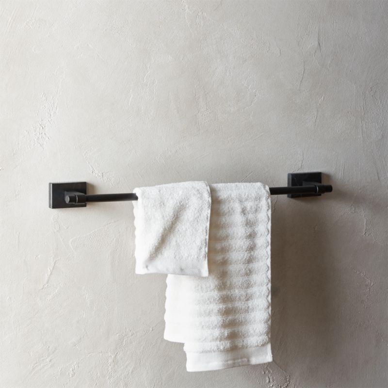 Black Marble Towel Bar 30"