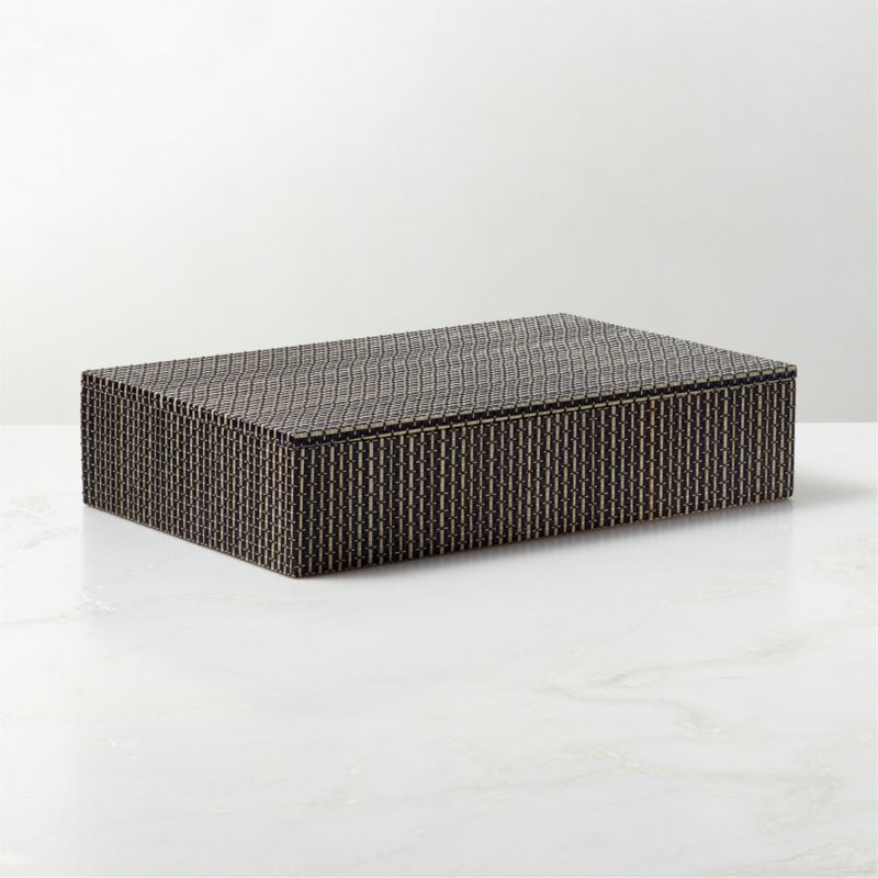 Nexus Black Marble Two-Tier Storage Box