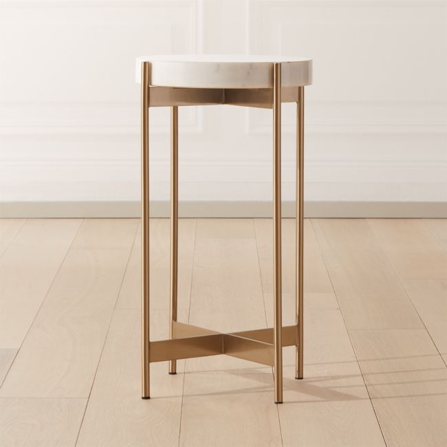 Online Designer Combined Living/Dining Block White Marble Pedestal Table
