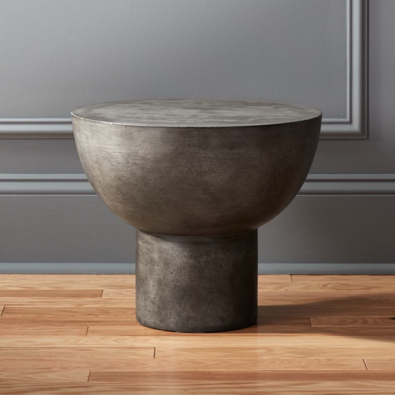 Bongo Stone Outdoor Side Table + Reviews CB2