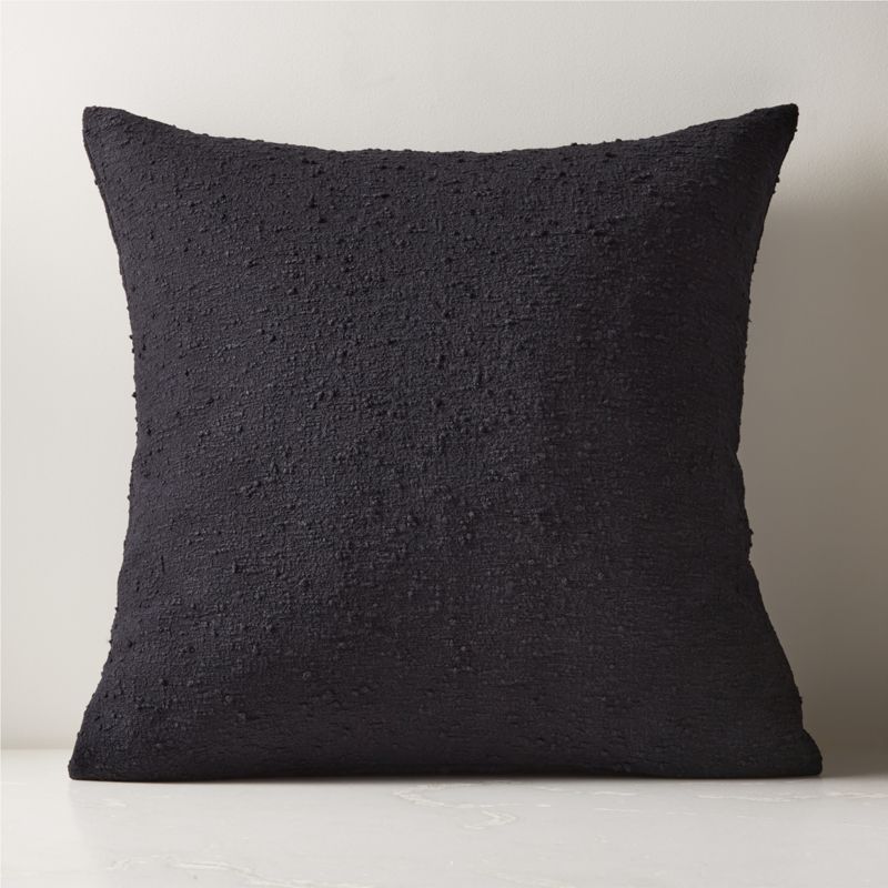 Black Boucle Throw Pillow Cover 23
