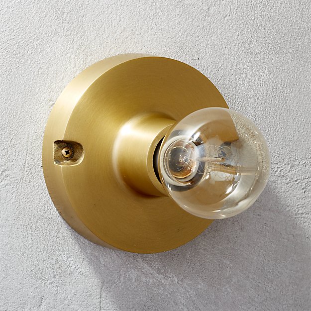 brass flush mount lamp CB2