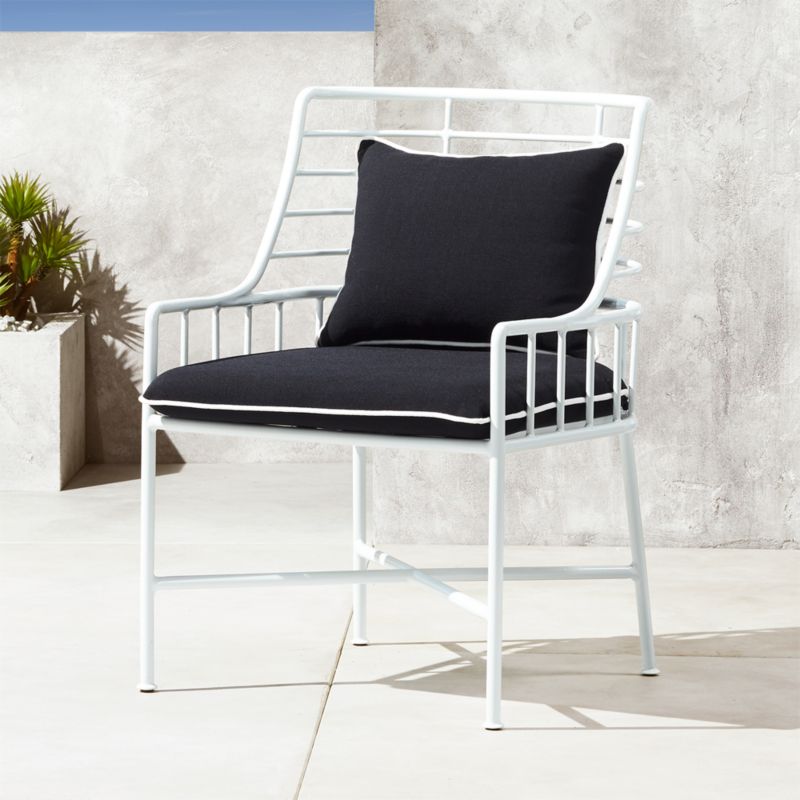 Breton White Metal Dining Chair CB2