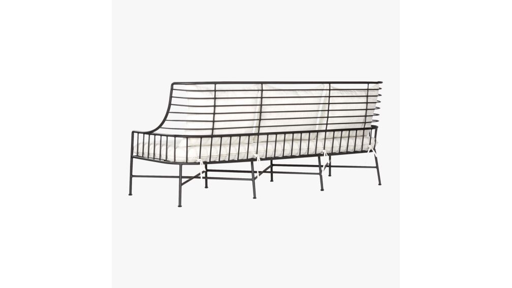 breton black metal sofa in outdoor furniture + Reviews CB2