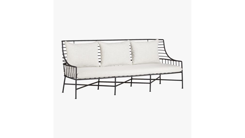 breton black metal sofa in outdoor furniture + Reviews CB2