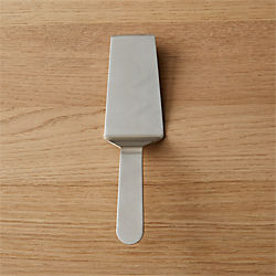 brushed stainless steel pastry server