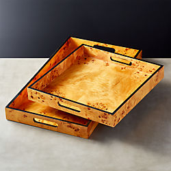 Burl Wood Trays