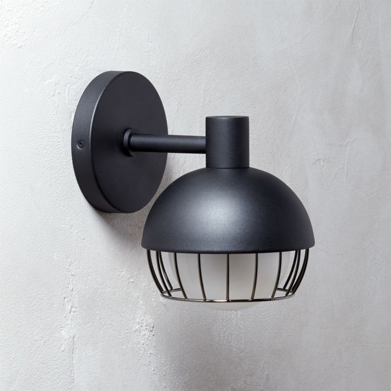 Cage Black Outdoor Wall Sconce CB2