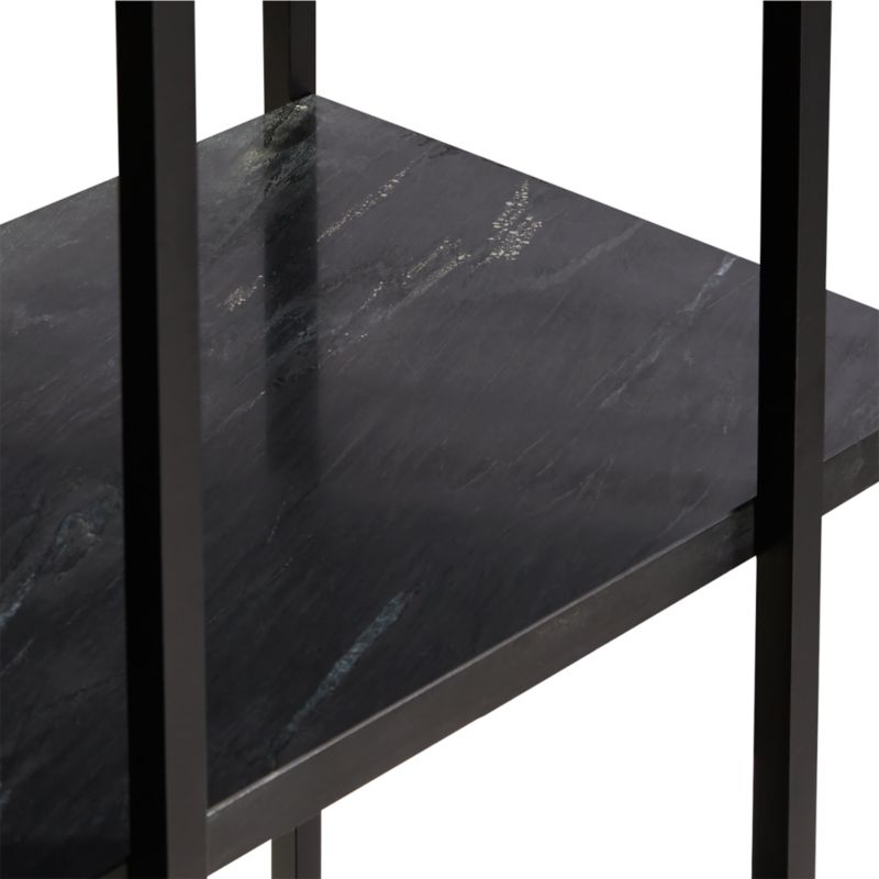 Caged Black Marble Bookcase