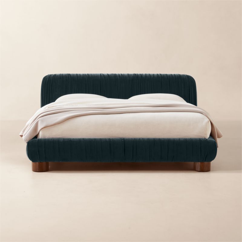Forte Bello Black Leather Queen Black Bed