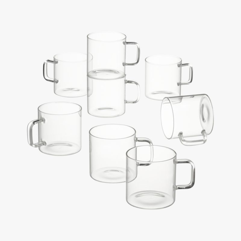 set of 8 cantina glass mugs CB2