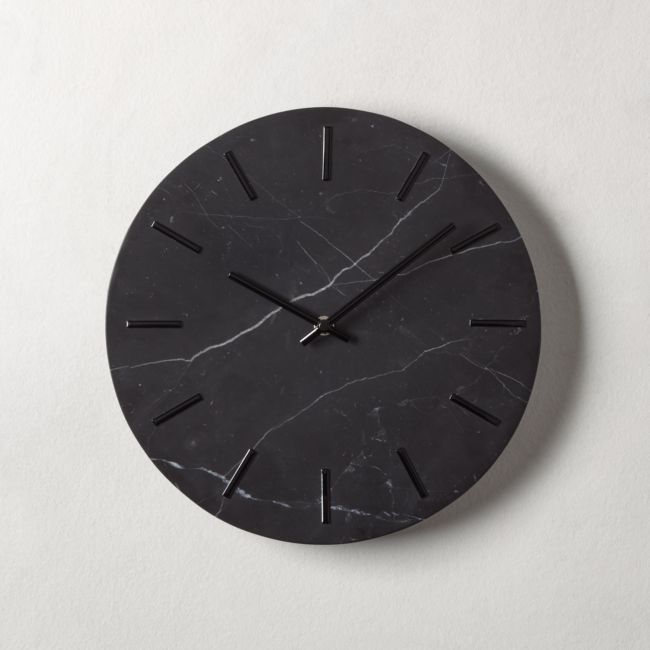 Online Designer Other Carlo Black Marble Wall Clock