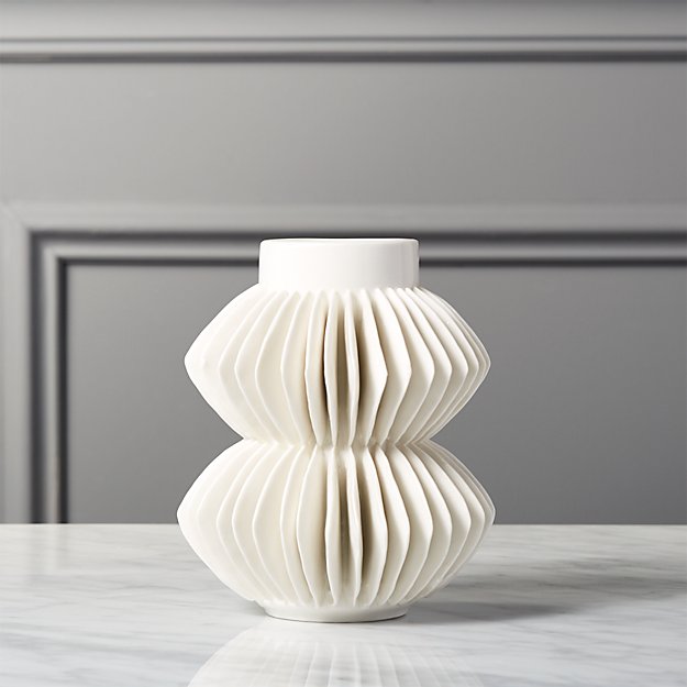 Celia White Vase CB2