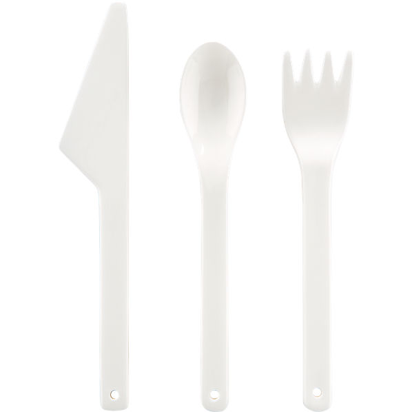 ceramic utensils in flatware  CB2