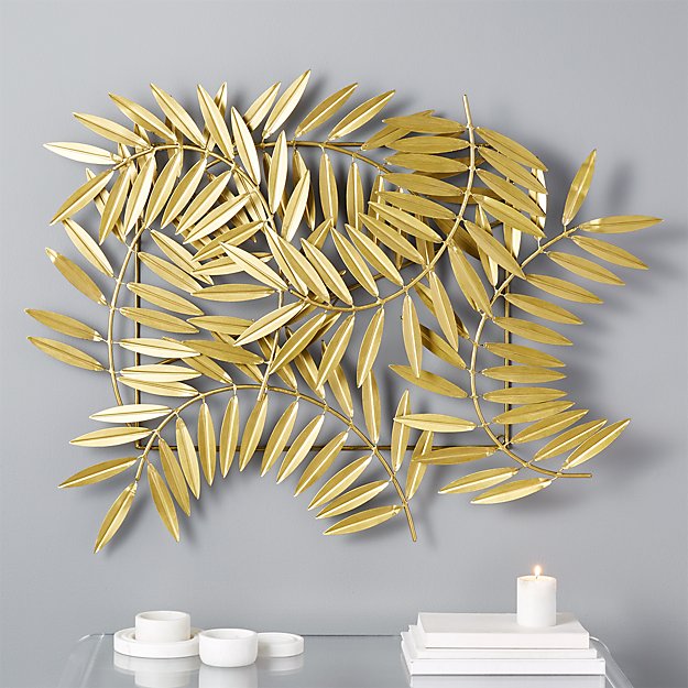 Gold Metal Wall Decor ceres gold leaves wall decor | cb2 Gold Metal Wall Decor ceres gold leaves wall decor | cb2