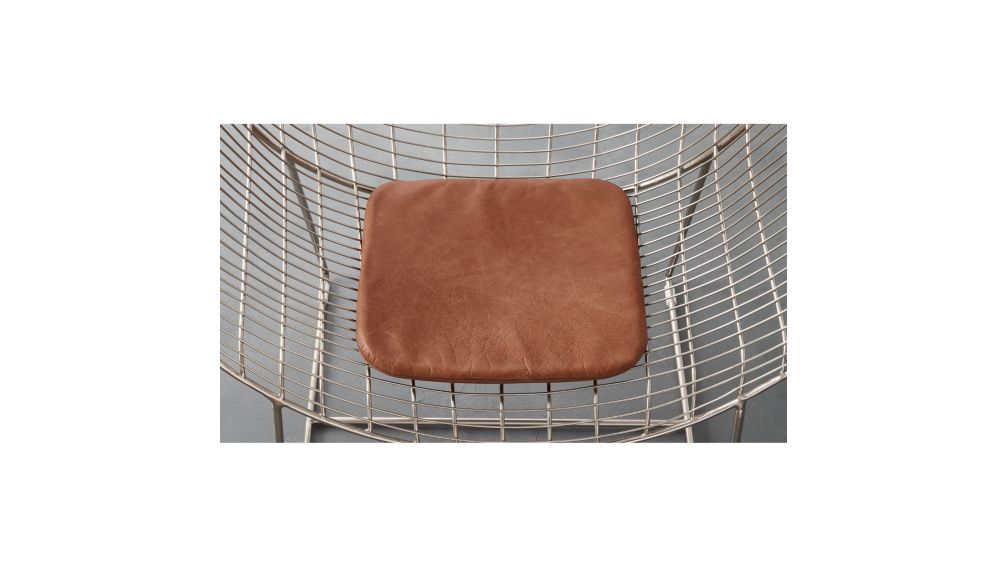 brown leather chair cushion + Reviews | CB2