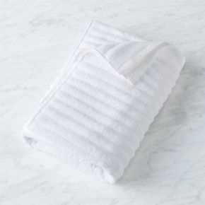 Channel White Cotton Bath Towel