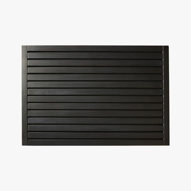 Lateral Teak Black Bath Mat 21.75"x32"
