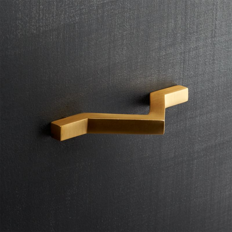 chevron brass drawer pull