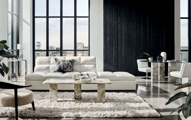 CB2 May Catalog 2020 Chill Ivory Chaise Lounge