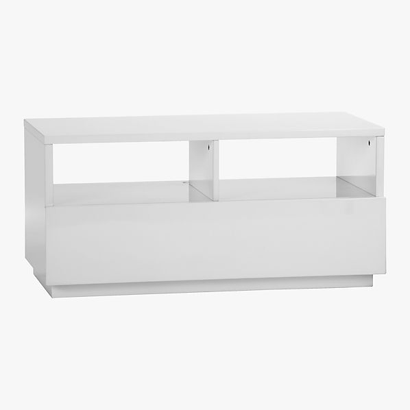 chill mini media console in storage  CB2