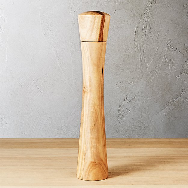 Cinch Tall Wooden Pepper Mill CB2
