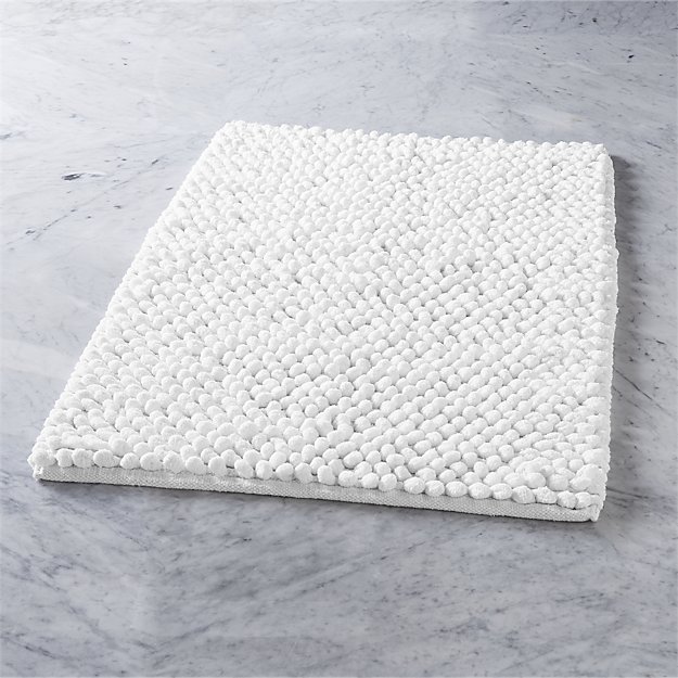 cirrus white bath mat CB2