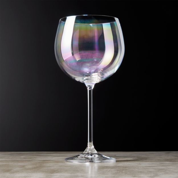Clarity Iridescent Wine Glass + Reviews CB2