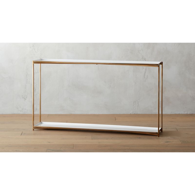 cleo box frame console table CB2