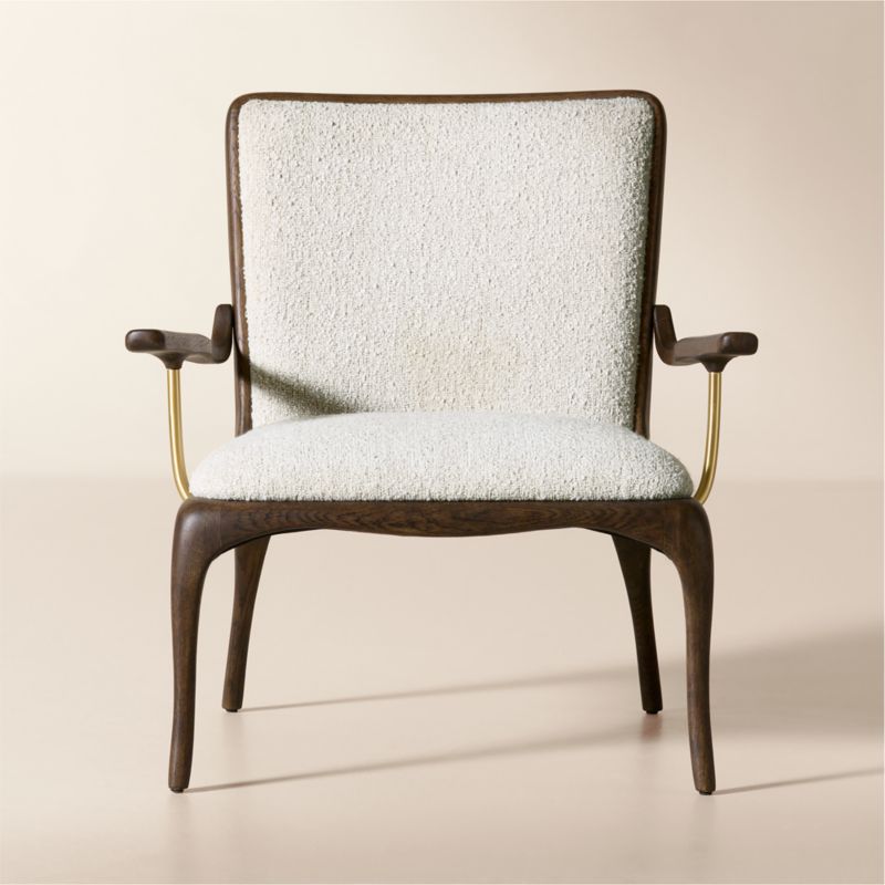 Rake Light Brown Suede Accent Chair by Kravitz Design