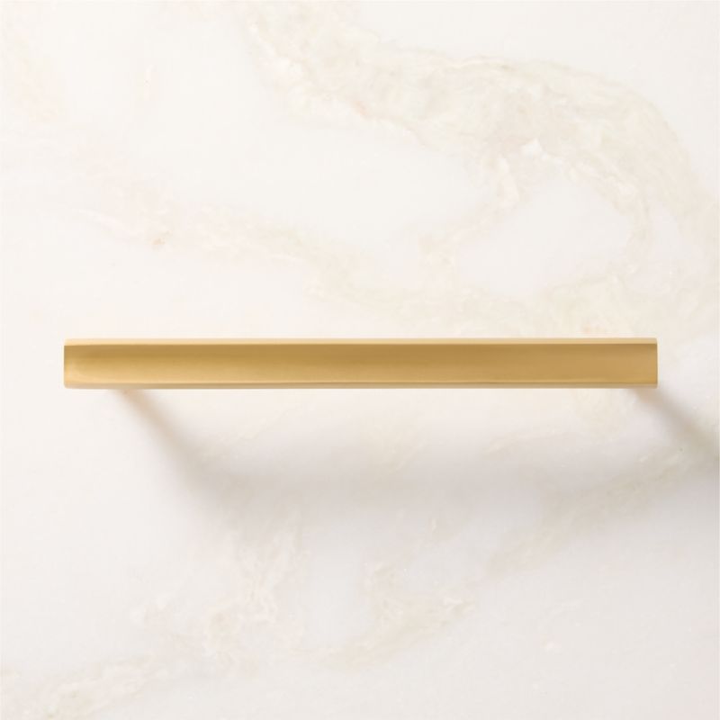 6" Nicolo Knurled Unlacquered Brass Handle