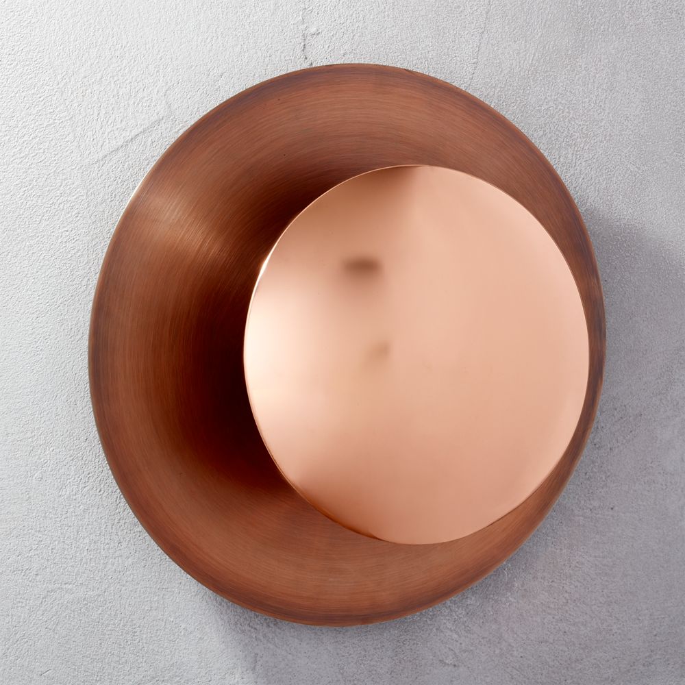 copper disc wall sconce