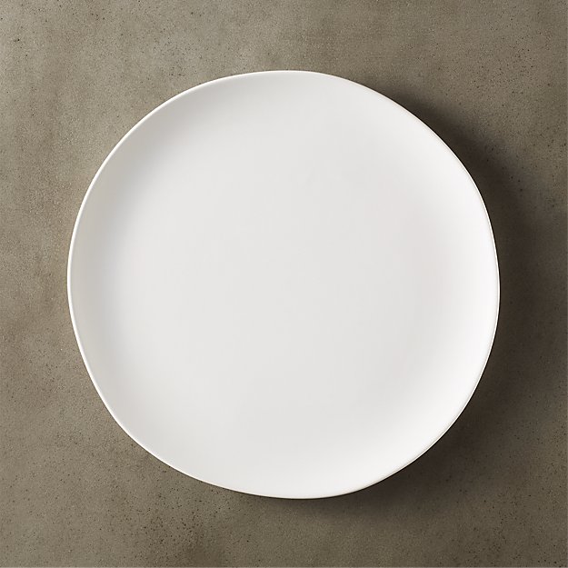 Crisp White Ceramic Dinner Plate CB2