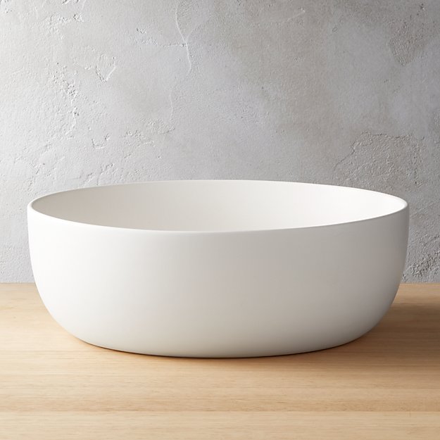 Crisp Matte White Serving Bowl CB2